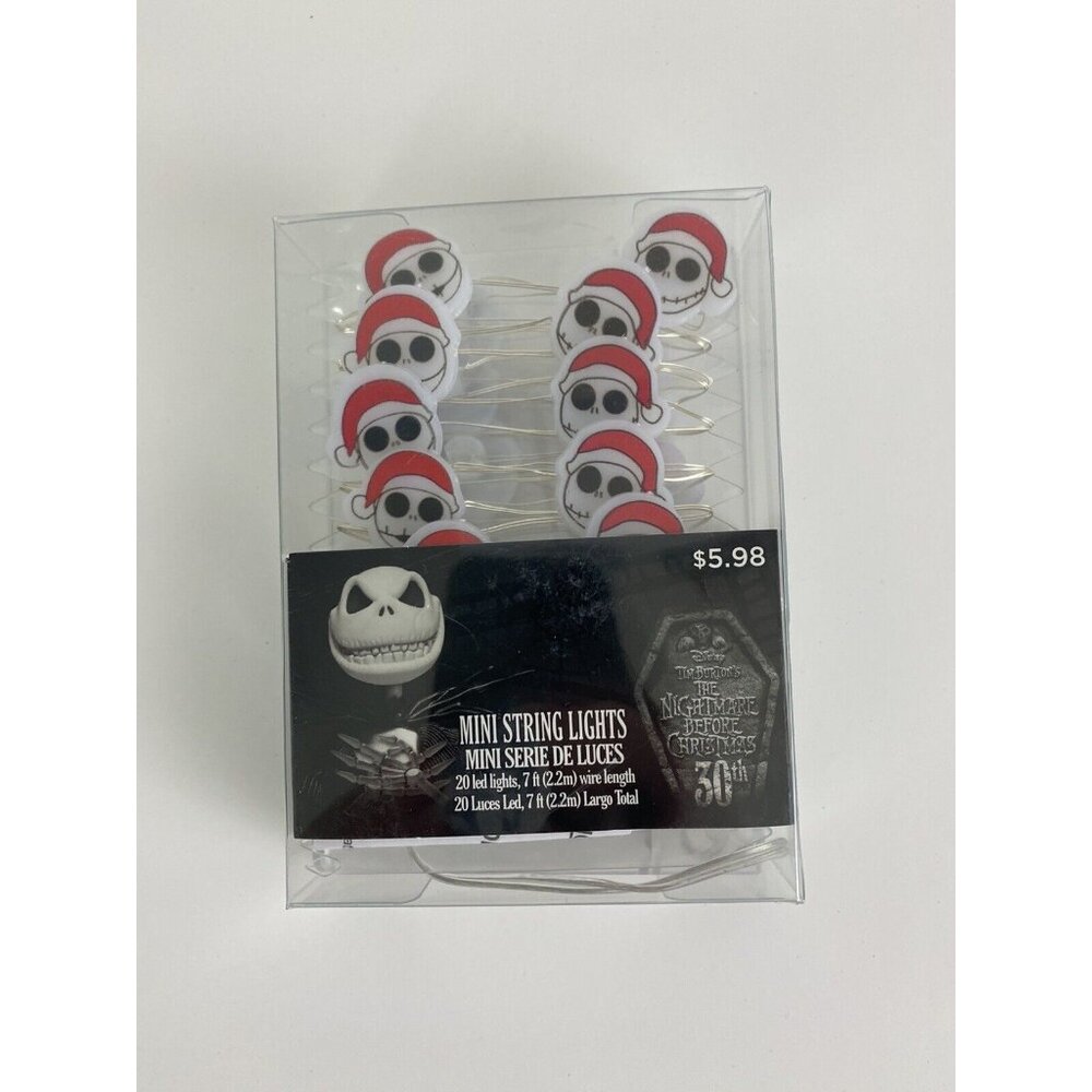 New Jack Skellington Nightmare Before Christmas Mini String Lights 7' LED Lights